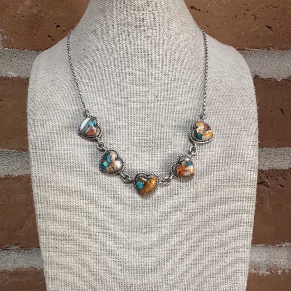 Handmade Sterling Silver & Spice
Heart Necklace
